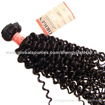 Hot Sale Kinky Curl Brazilian Virgin Remy Human Hair Weaves